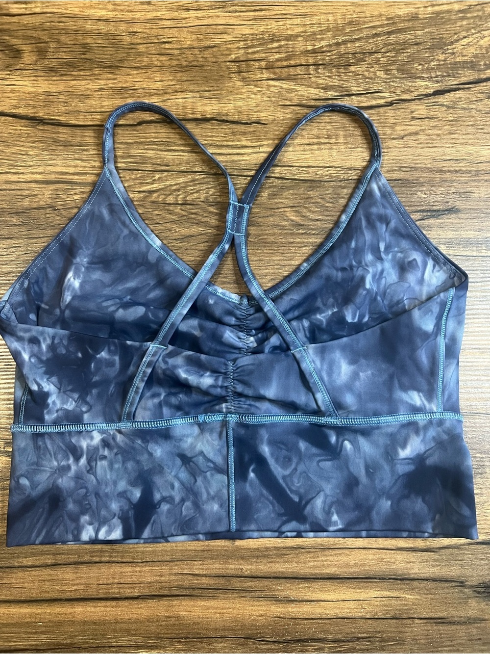 Gymshark Elevate Tie Dye Matching Set Medium Leggings & Sports Bra Blue Gray - Picture 3 of 6